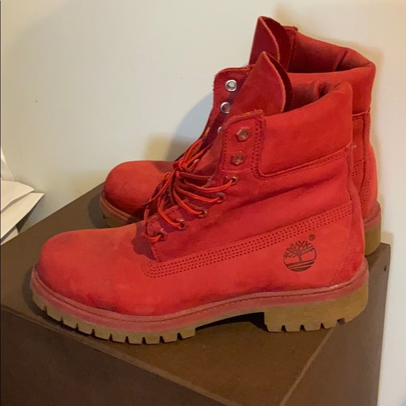 6’ inch classic timberland boots (Red) main image 5